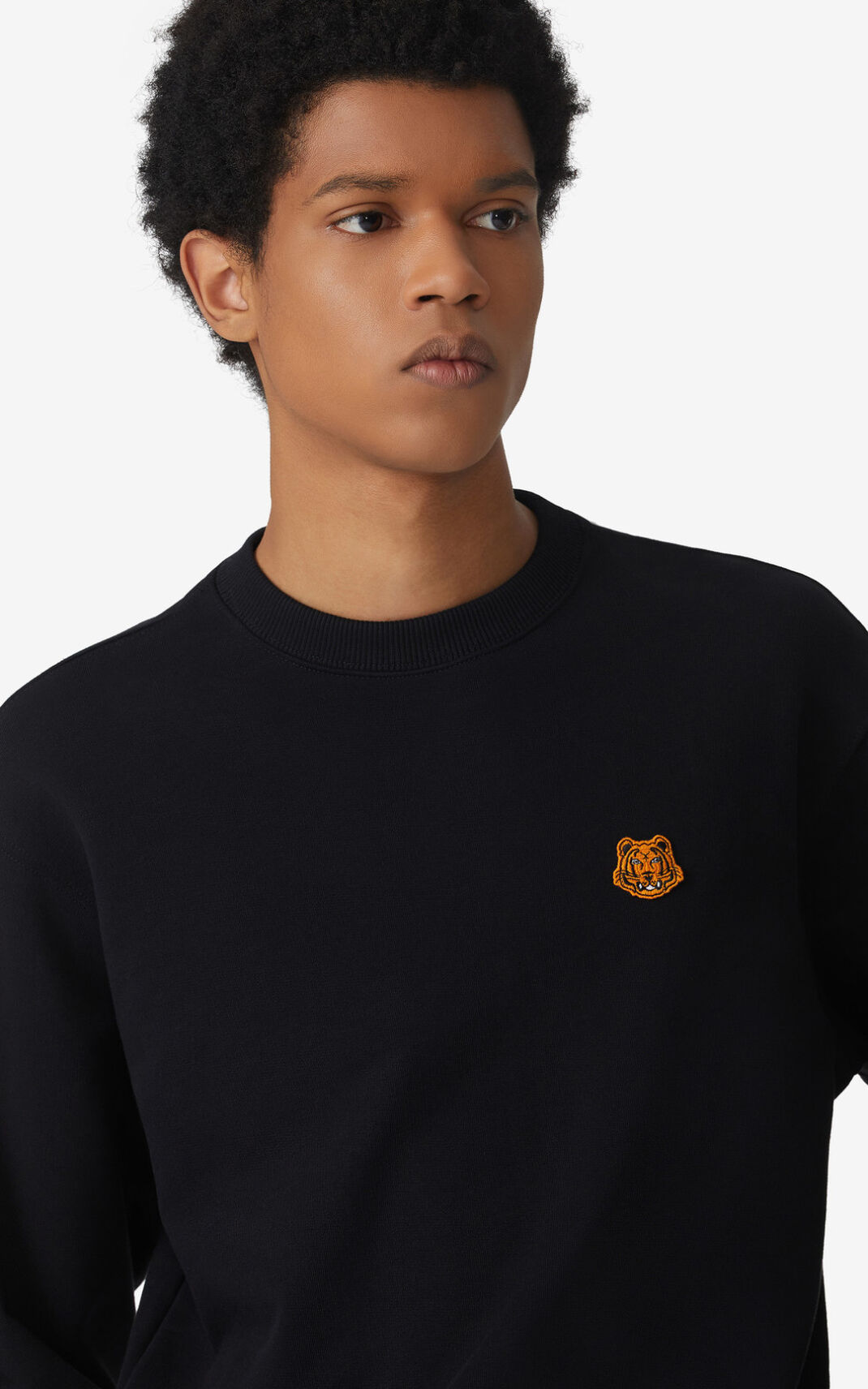 Kenzo Tiger Crest φούτερ ανδρικα μαυρα | GR541261